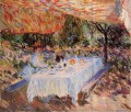Almuerzo bajo el dosel Claude Monet
